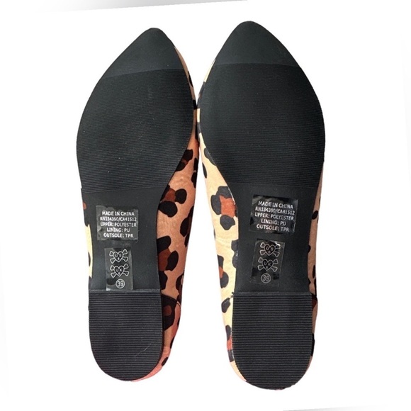 NEW Abbey Dawn Rebel Yell Yellow Leopard Print Skull Goth Flats 7 - Picture 6 of 6